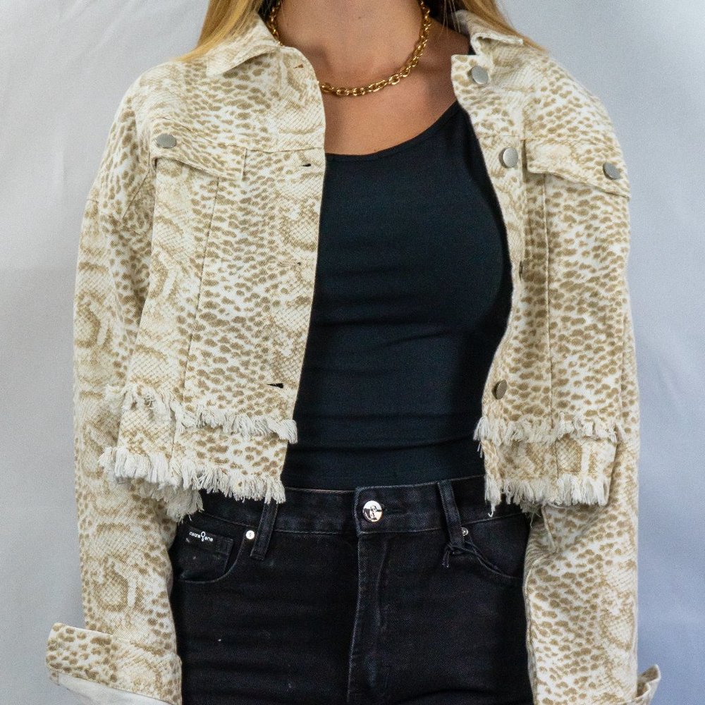 Tan Snake Print Jackets